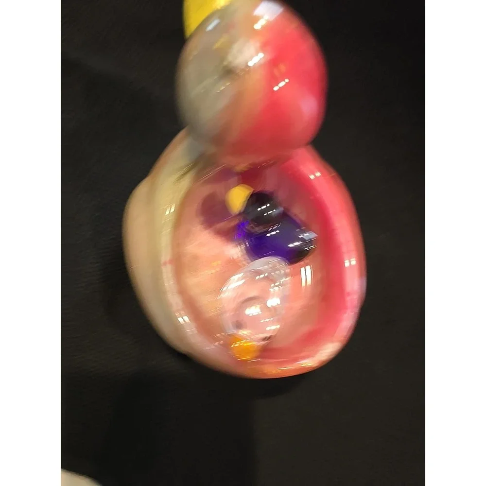 Handmade Resin Mommy‎ Duck With Babies Pink Yellow Green 650